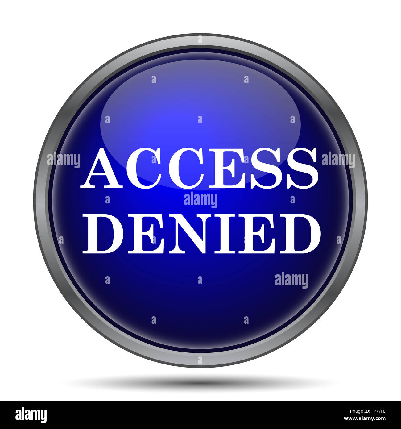 Access denied icon. Internet button on white background Stock Photo - Alamy