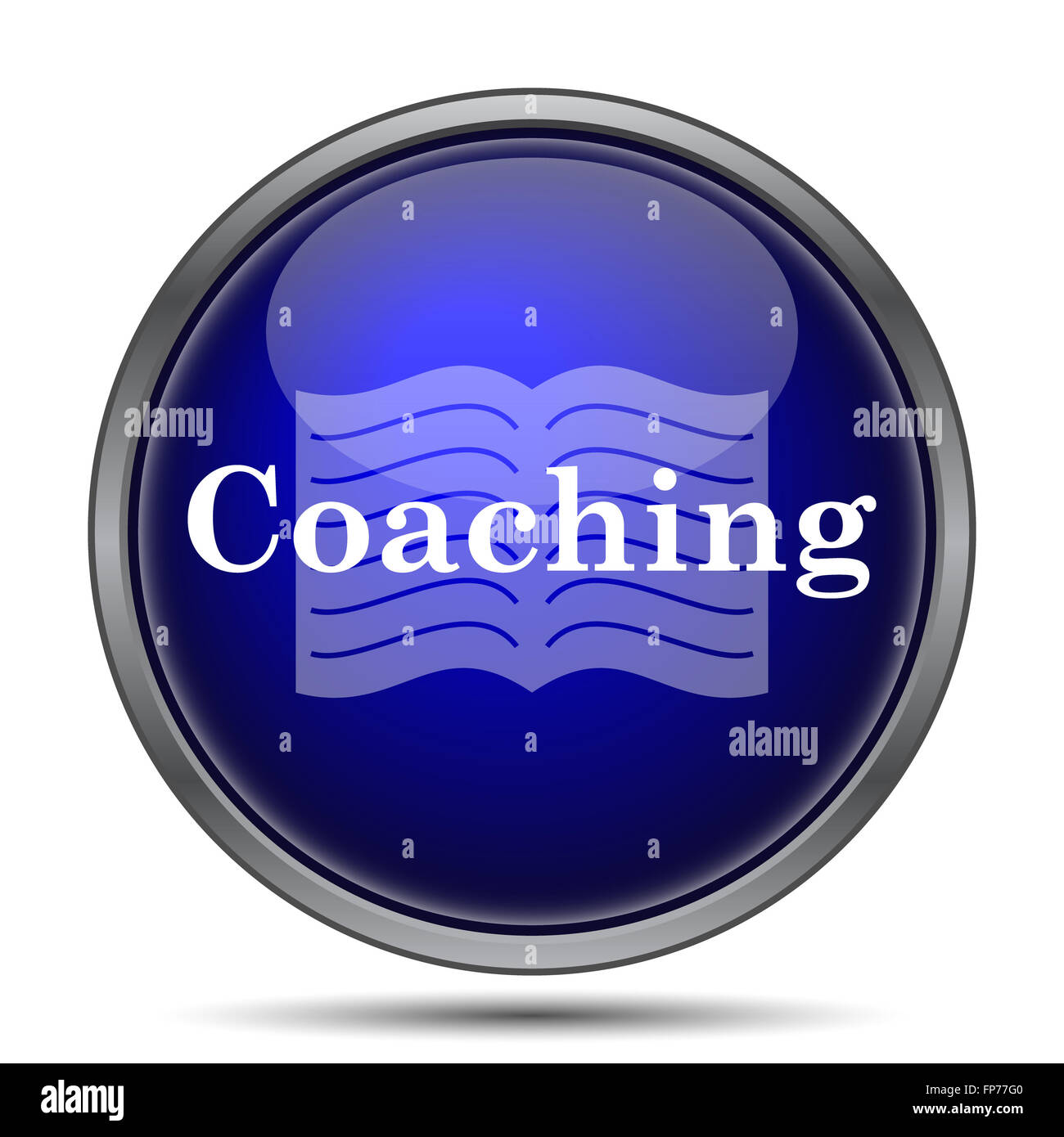 Coaching icon. Internet button on white background Stock Photo - Alamy