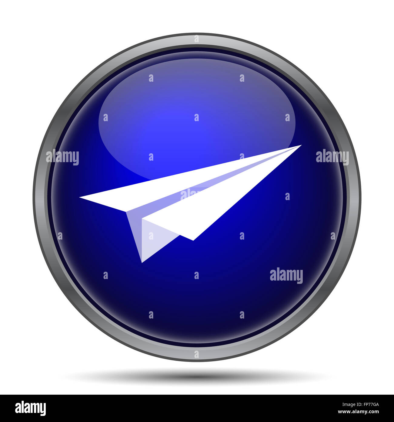 Paper plane icon. Internet button on white background Stock Photo - Alamy
