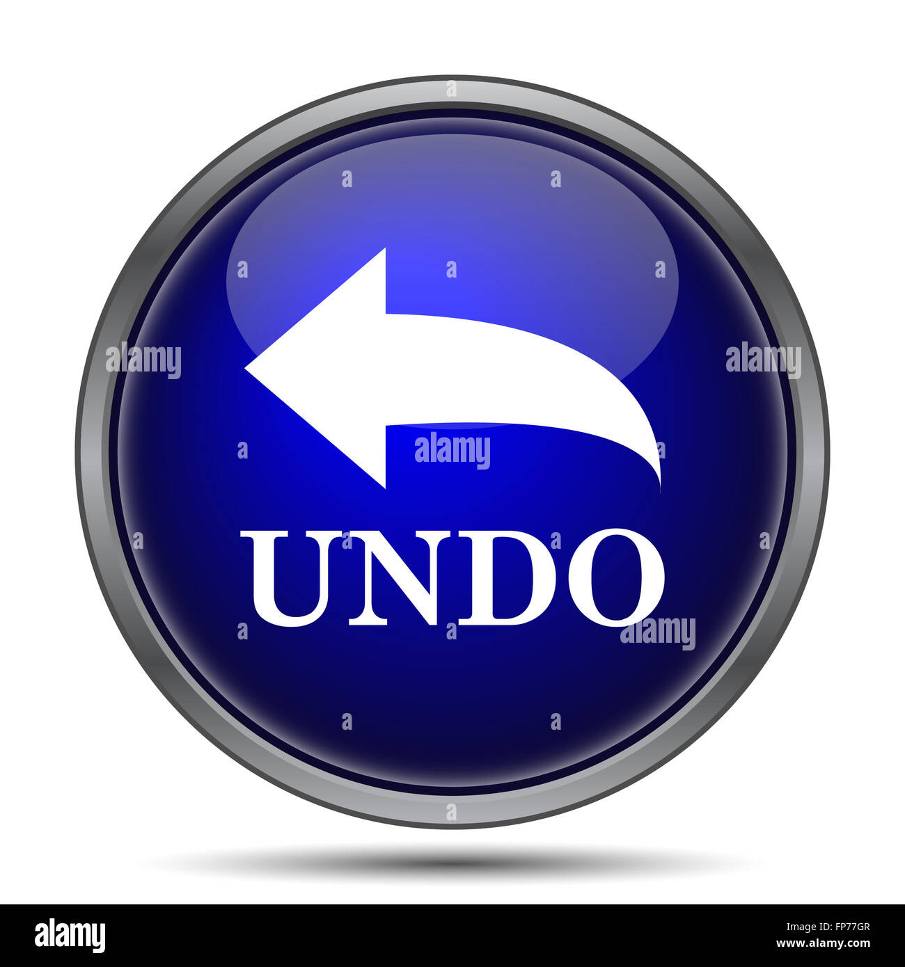 Undo icon. Internet button on white background Stock Photo - Alamy