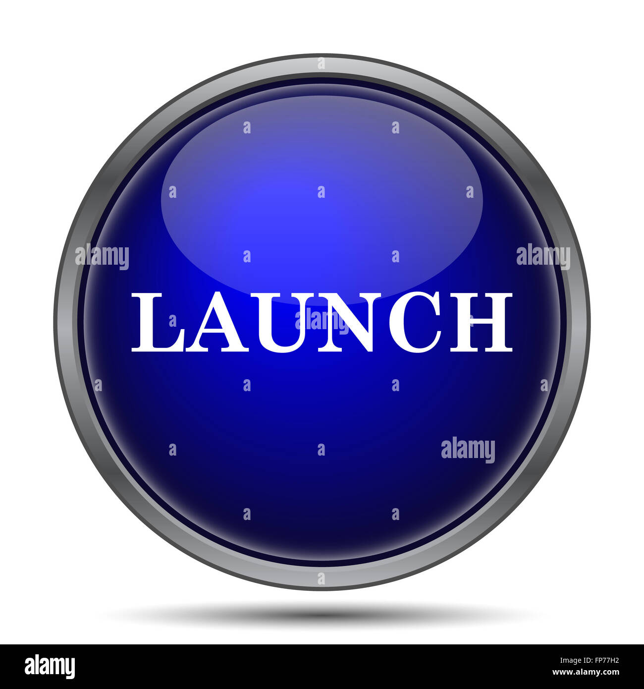Launch icon. Internet button on white background Stock Photo - Alamy