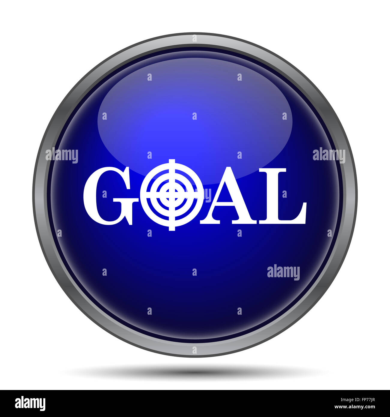 Goal icon. Internet button on white background Stock Photo - Alamy