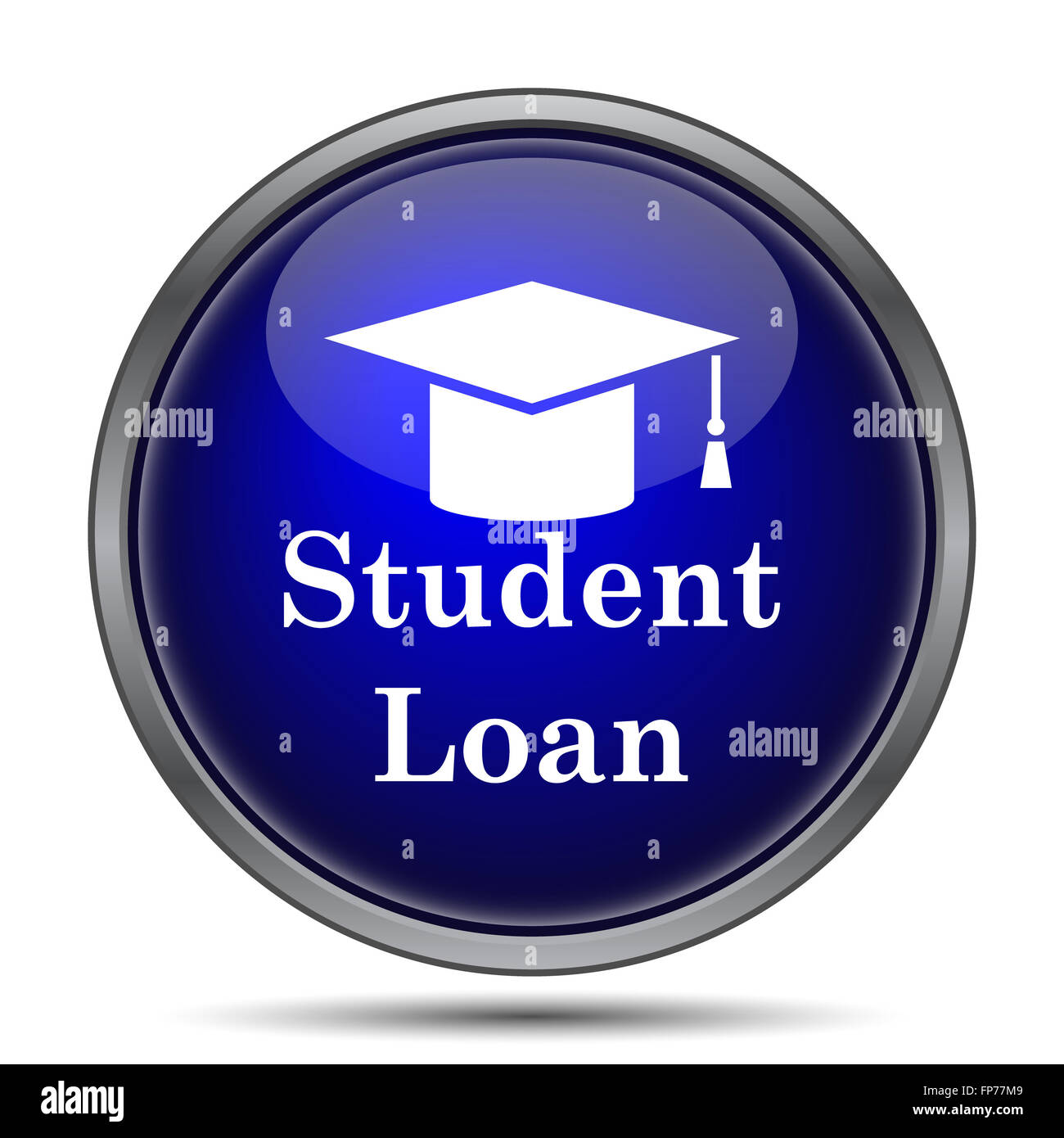 Student loan icon. Internet button on white background Stock Photo - Alamy
