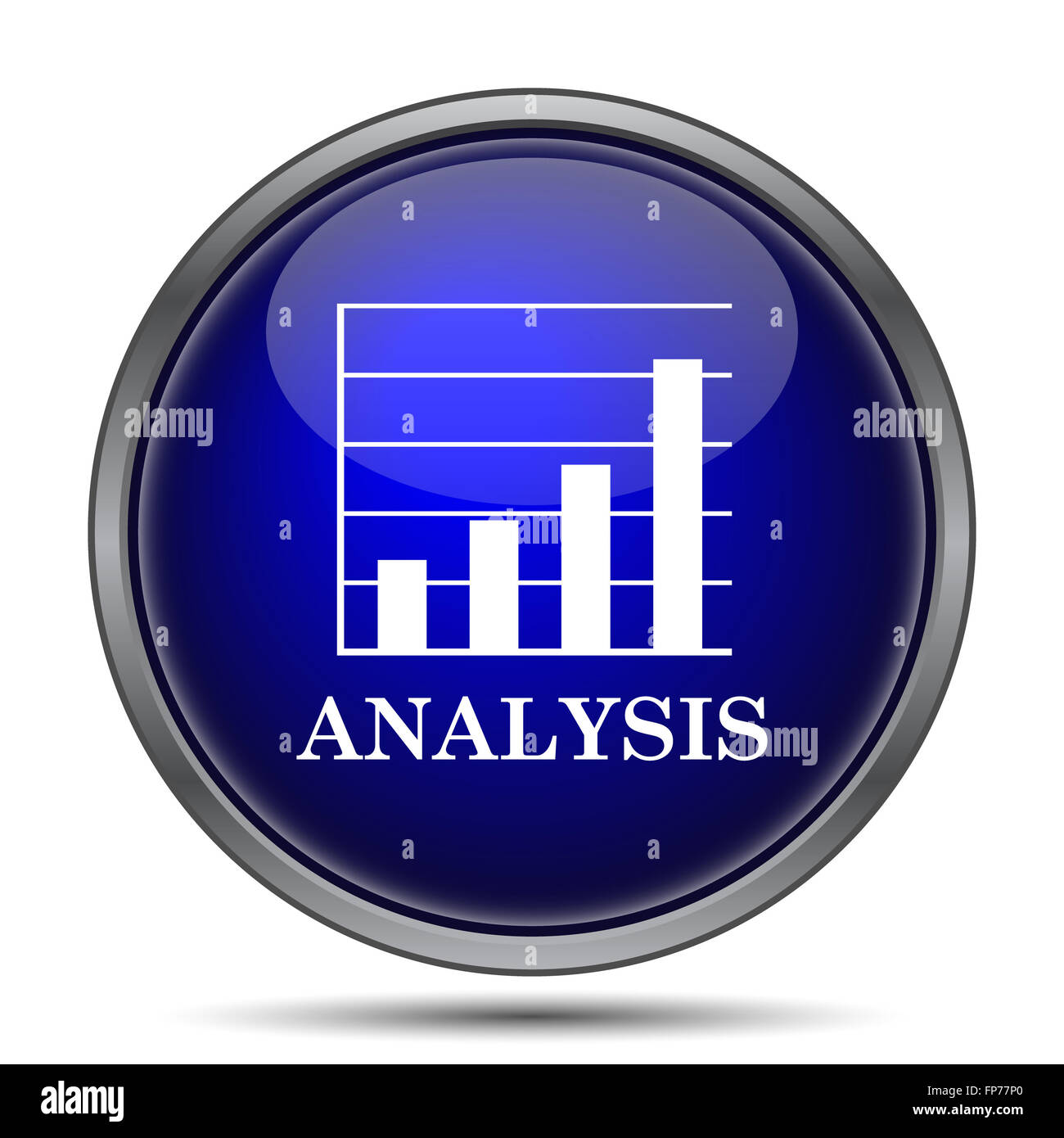 Analysis icon. Internet button on white background Stock Photo - Alamy