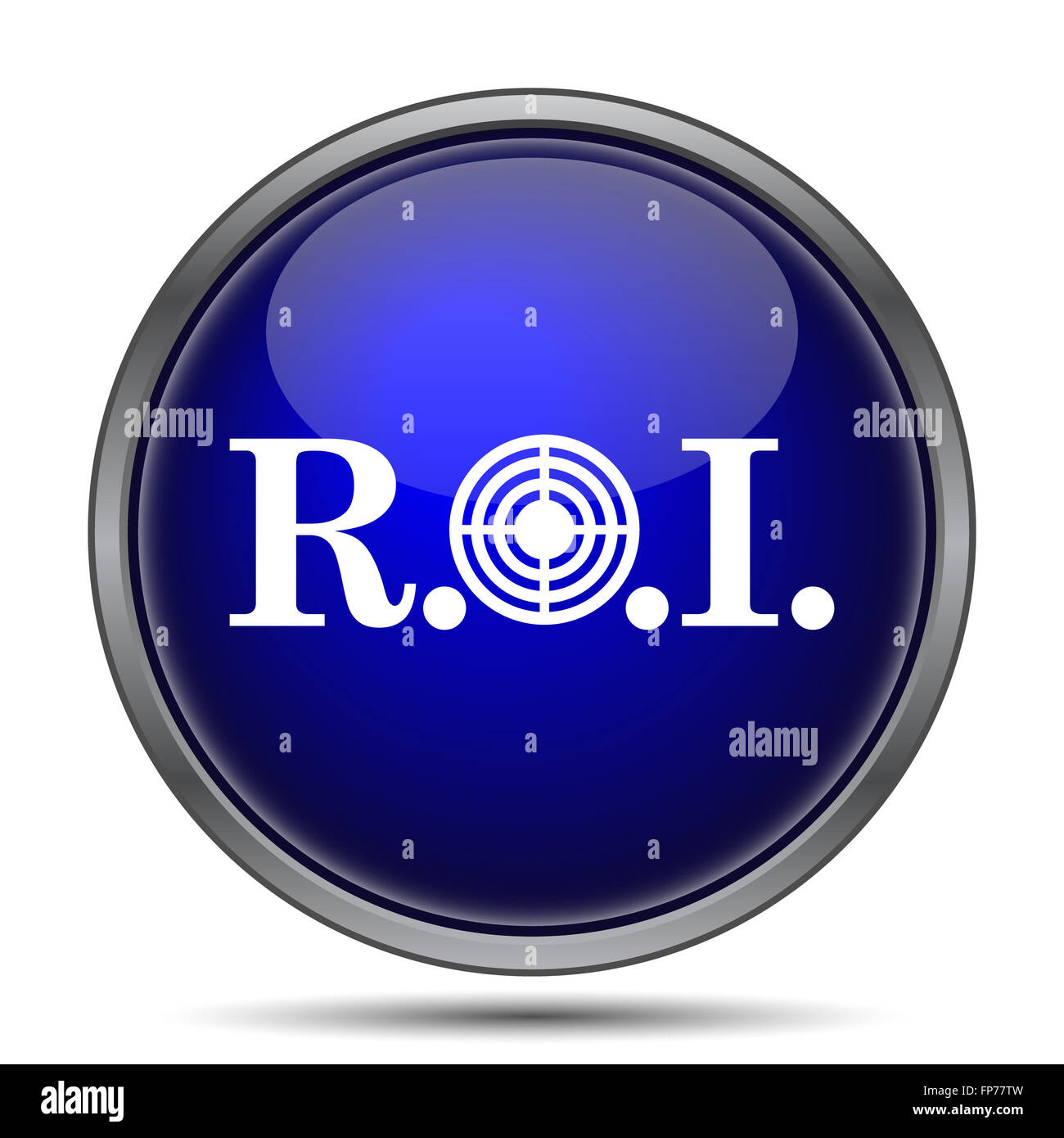 ROI icon. Internet button on white background Stock Photo - Alamy