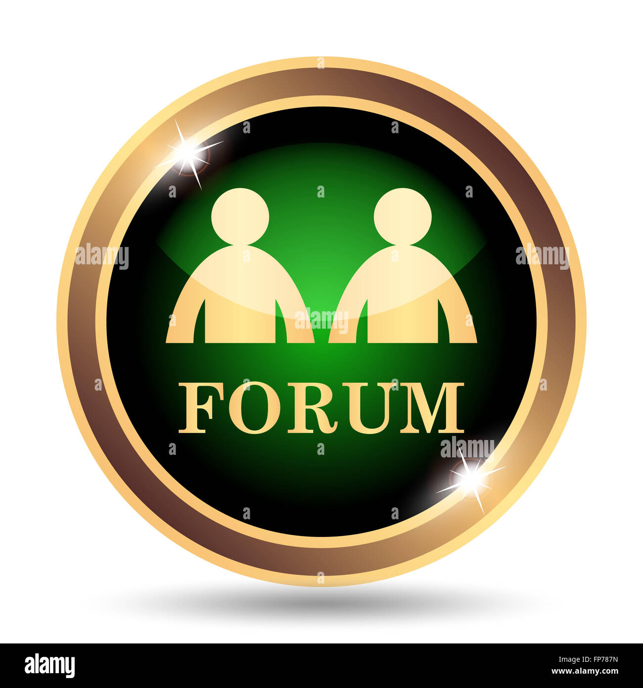 Forum icon. Internet button on white background Stock Photo - Alamy