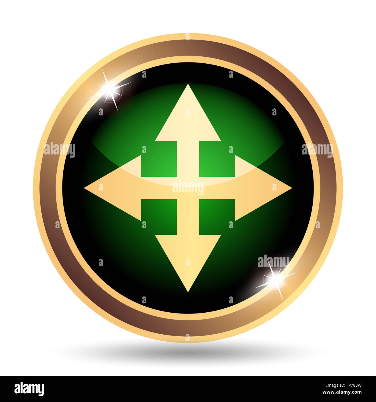 Full screen icon. Internet button on white background Stock Photo - Alamy