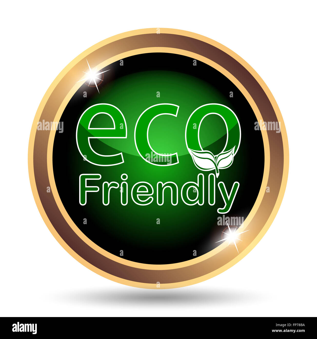 Eco Friendly icon. Internet button on white background Stock Photo - Alamy