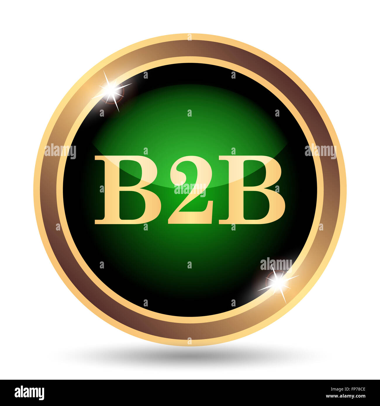 B2B icon. Internet button on white background Stock Photo - Alamy