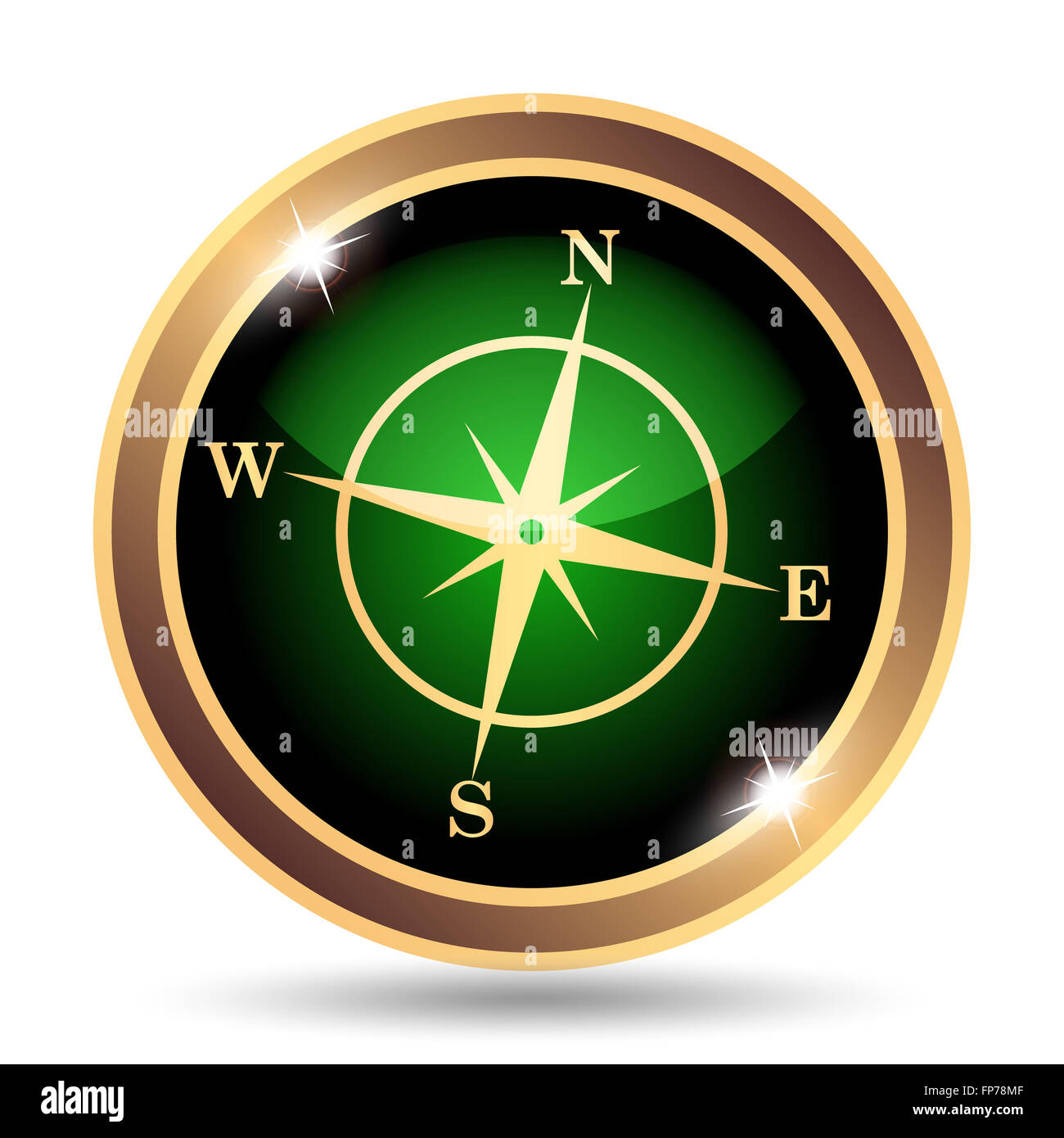 Compass icon. Internet button on white background Stock Photo - Alamy