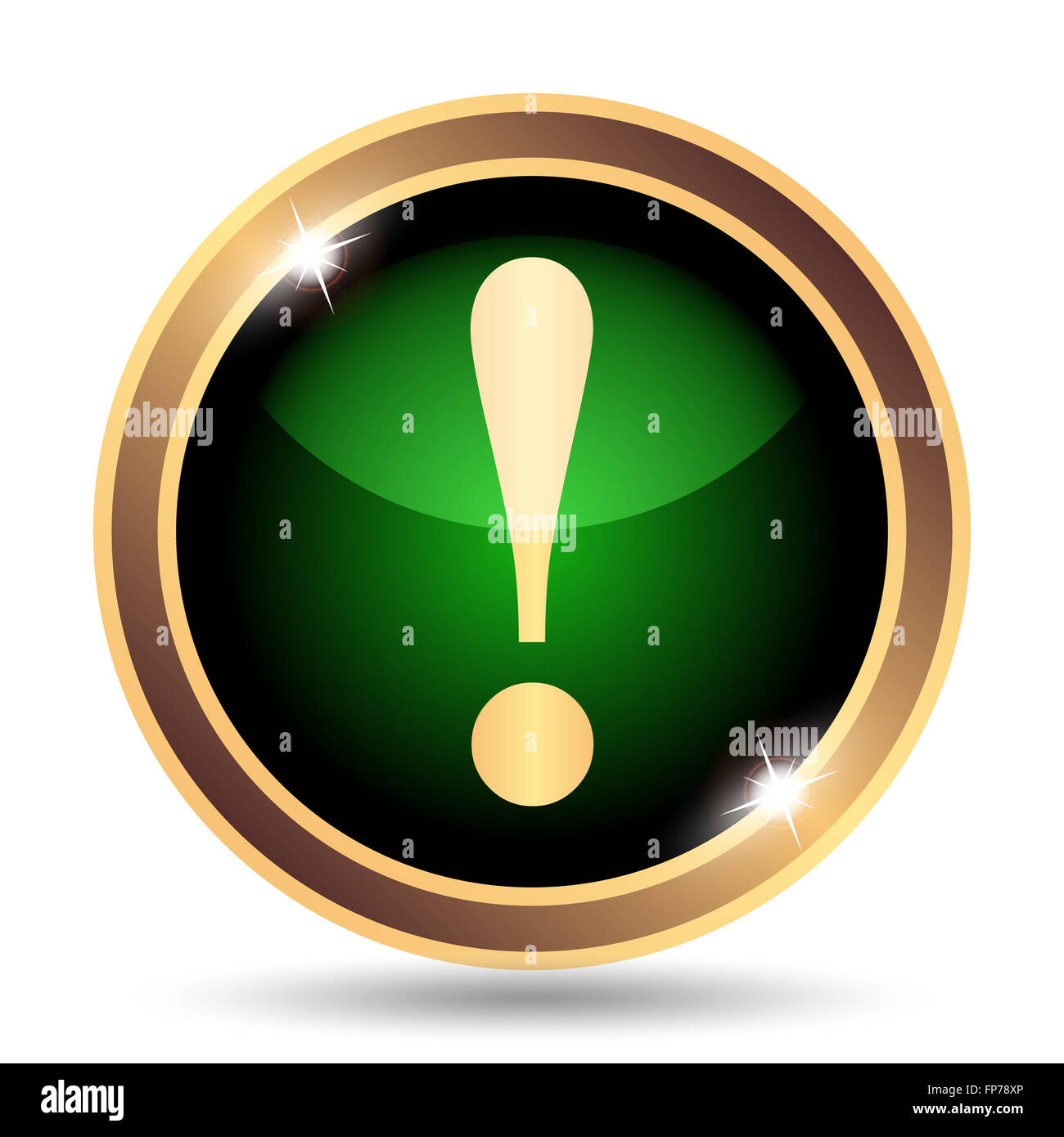 Attention icon. Internet button on white background Stock Photo - Alamy