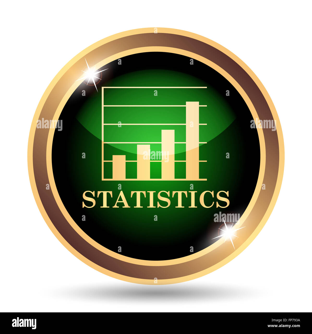 Statistics icon. Internet button on white background Stock Photo - Alamy