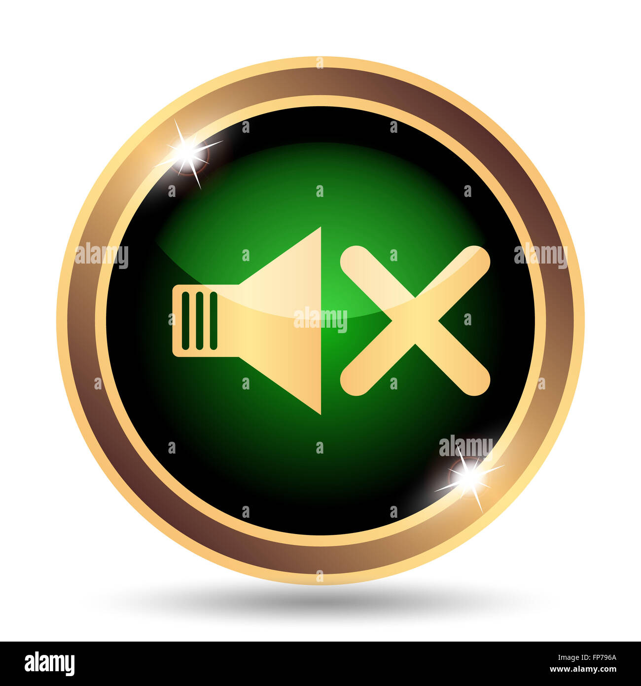 No sound icon. Internet button on white background Stock Photo - Alamy