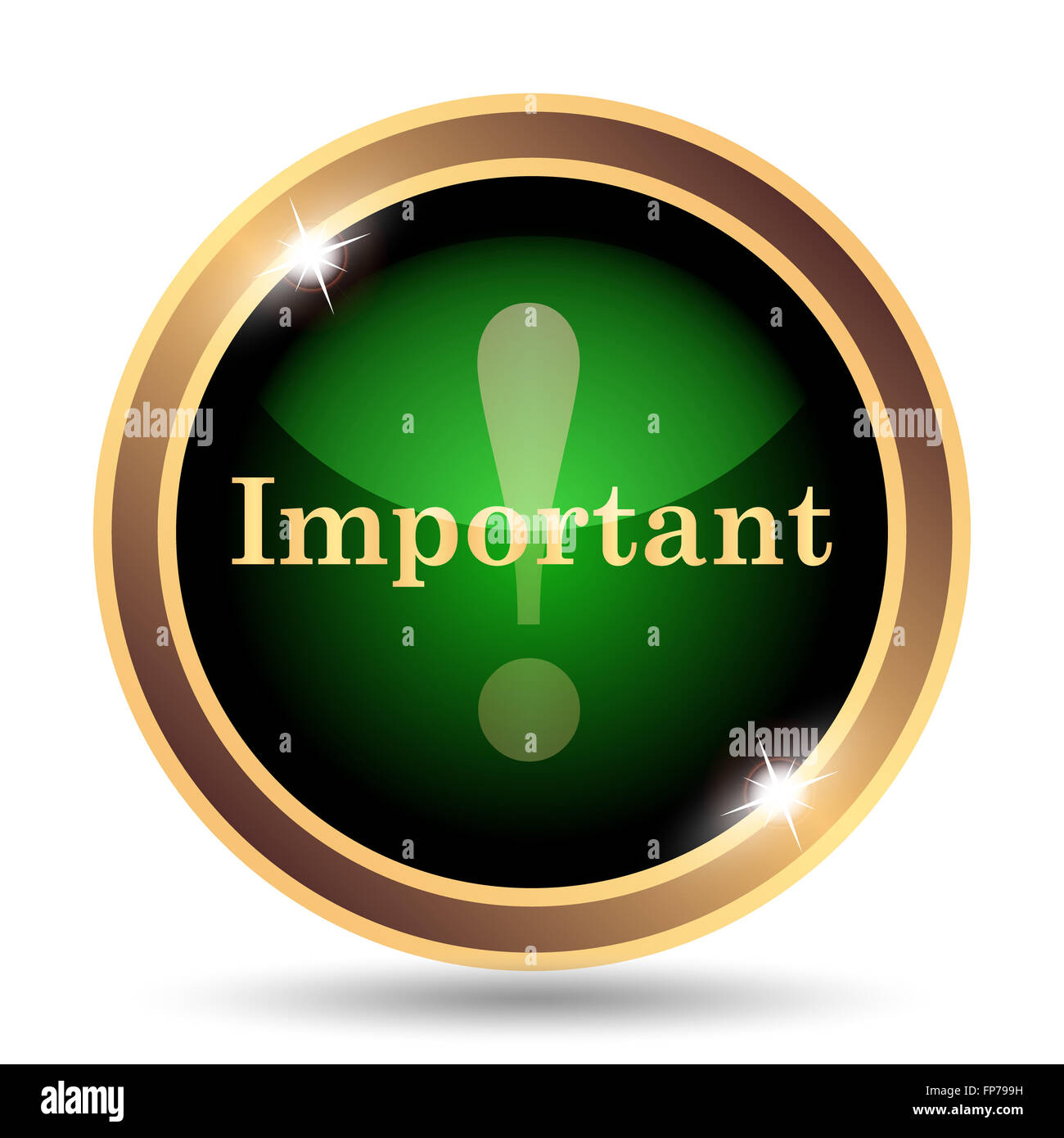 Important icon. Internet button on white background Stock Photo - Alamy