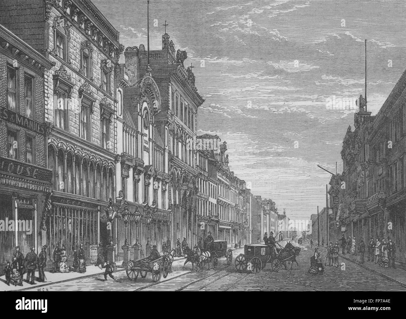 TORONTO King Street, antique print 1882 Stock Photo Alamy