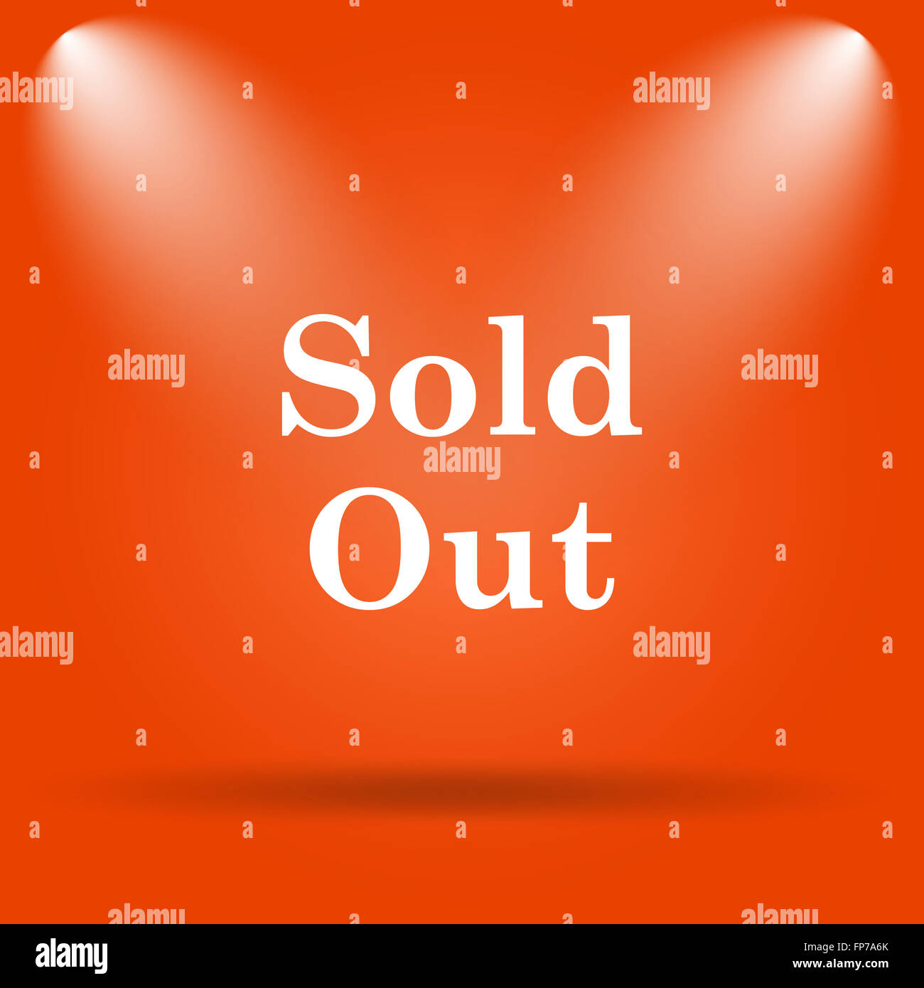 Sold out icon. Internet button on orange background Stock Photo - Alamy