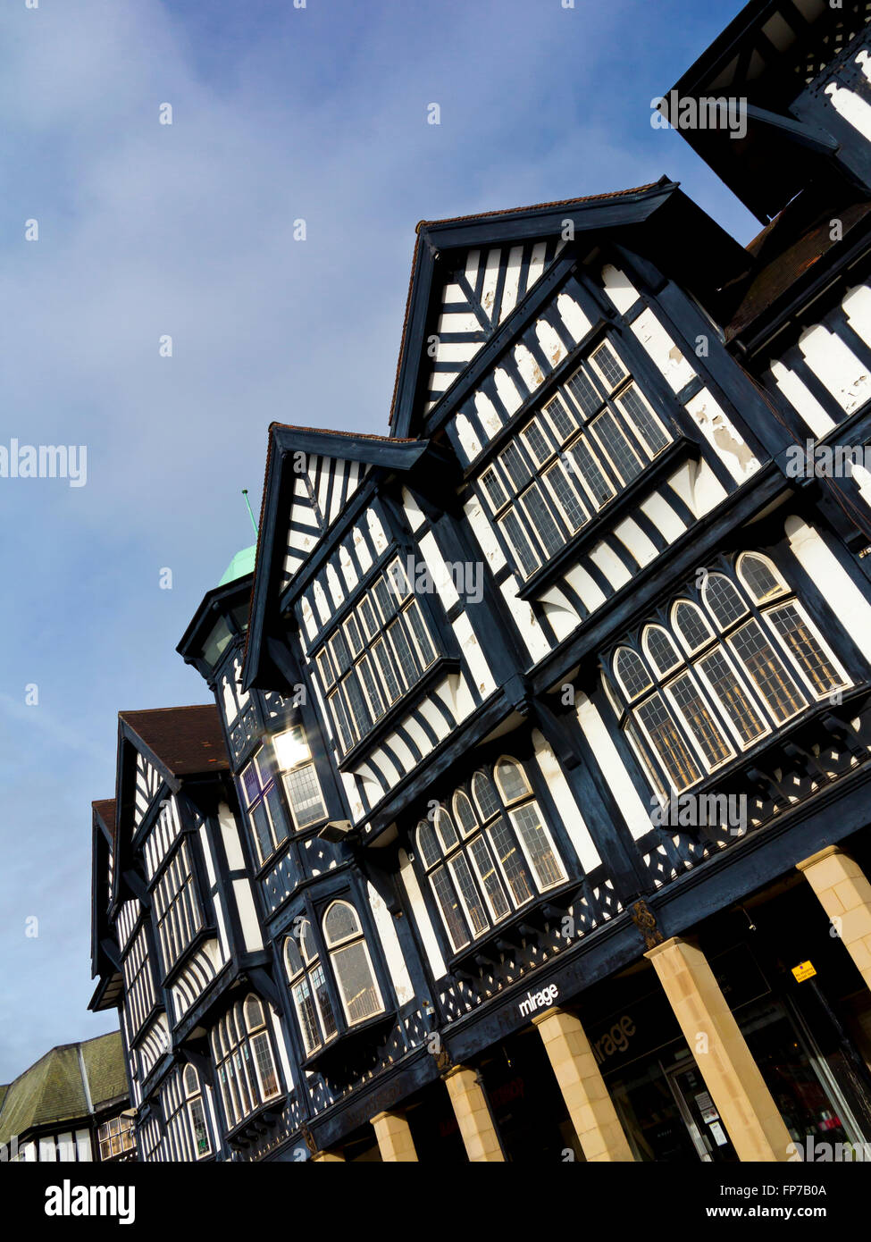 Knifesmithgate in Chesterfield  Derbyshire England UK a shopping street with a mock tudor facade Stock Photo