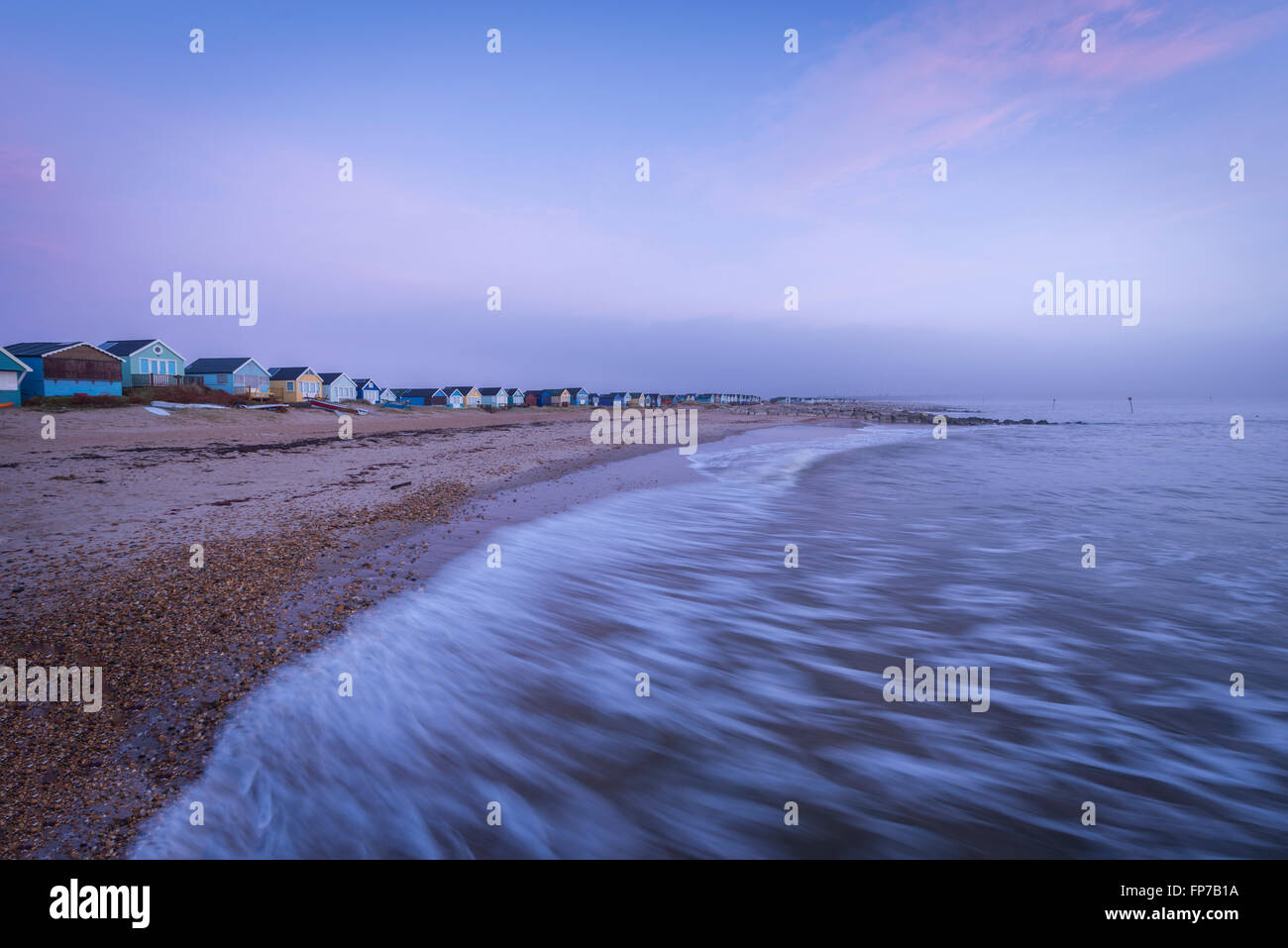 The beach huts at Mudeford Quay in Dorset Stock Photo Alamy