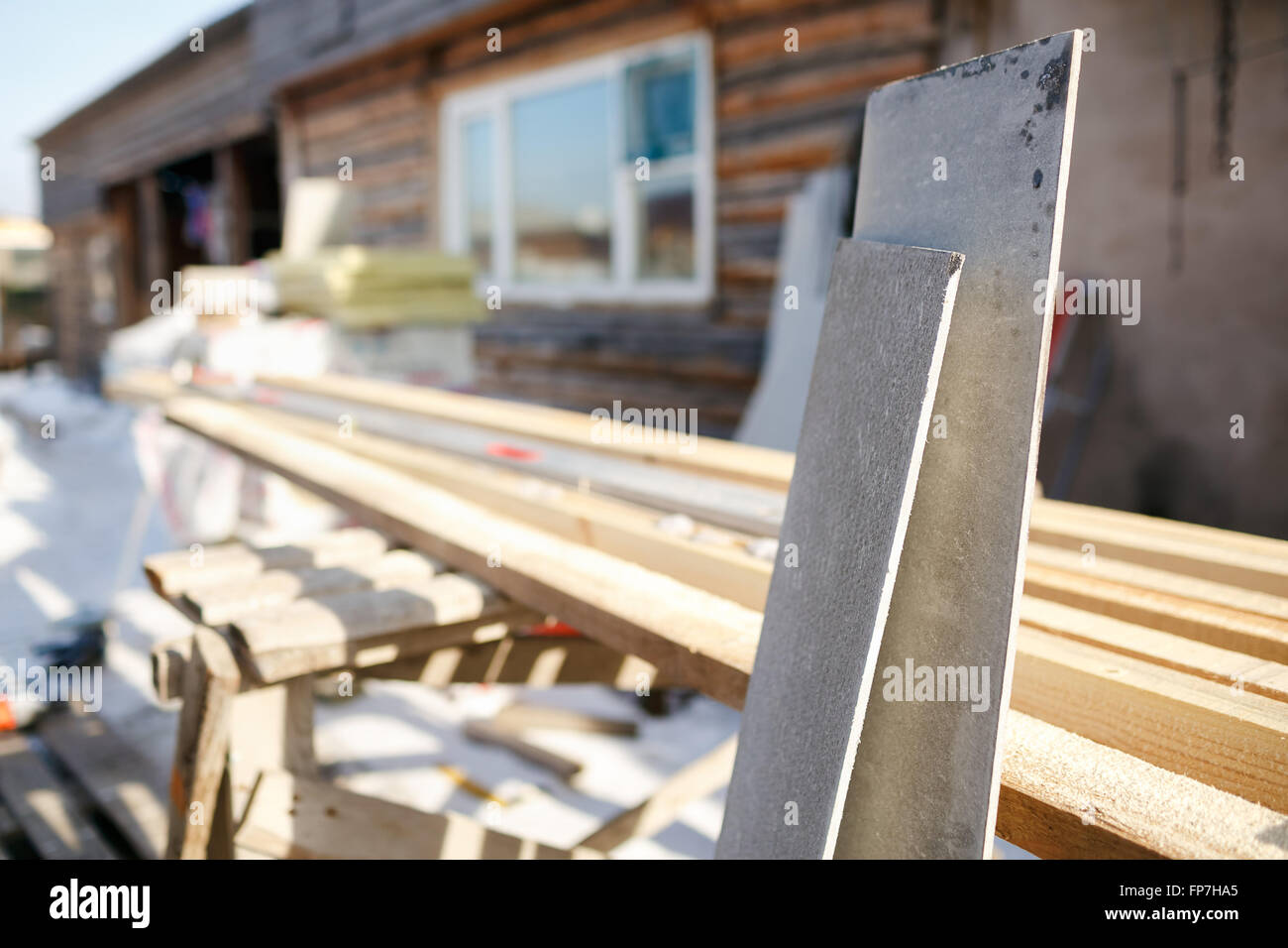 Cement board, construction materials Stock Photo Alamy