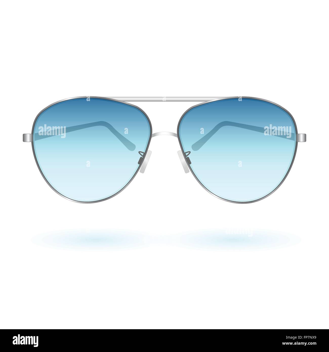 Image of colorful, blue sunglasses isolated on a white background Stock ...