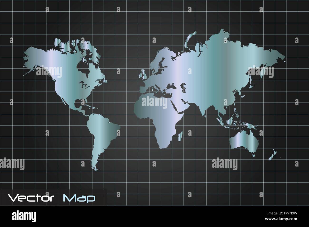 Image of a world map with a grid background Stock Vector Image & Art