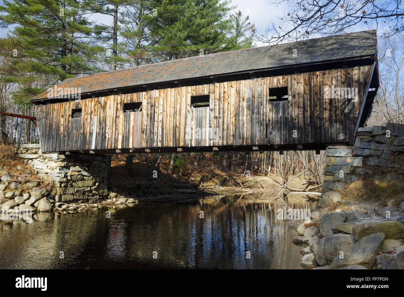 Lovejoy Covered Bridge in Andover, Maine USA Stock Photo Alamy