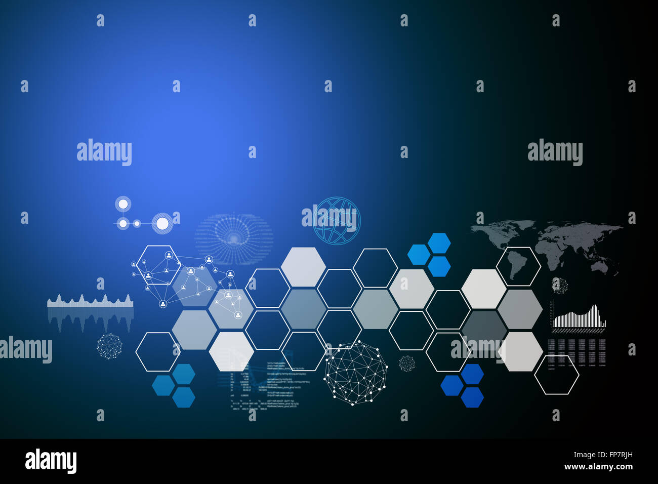 Spotlight Graph World map with spotlights and graphs on blue background Stock Photo - Alamy