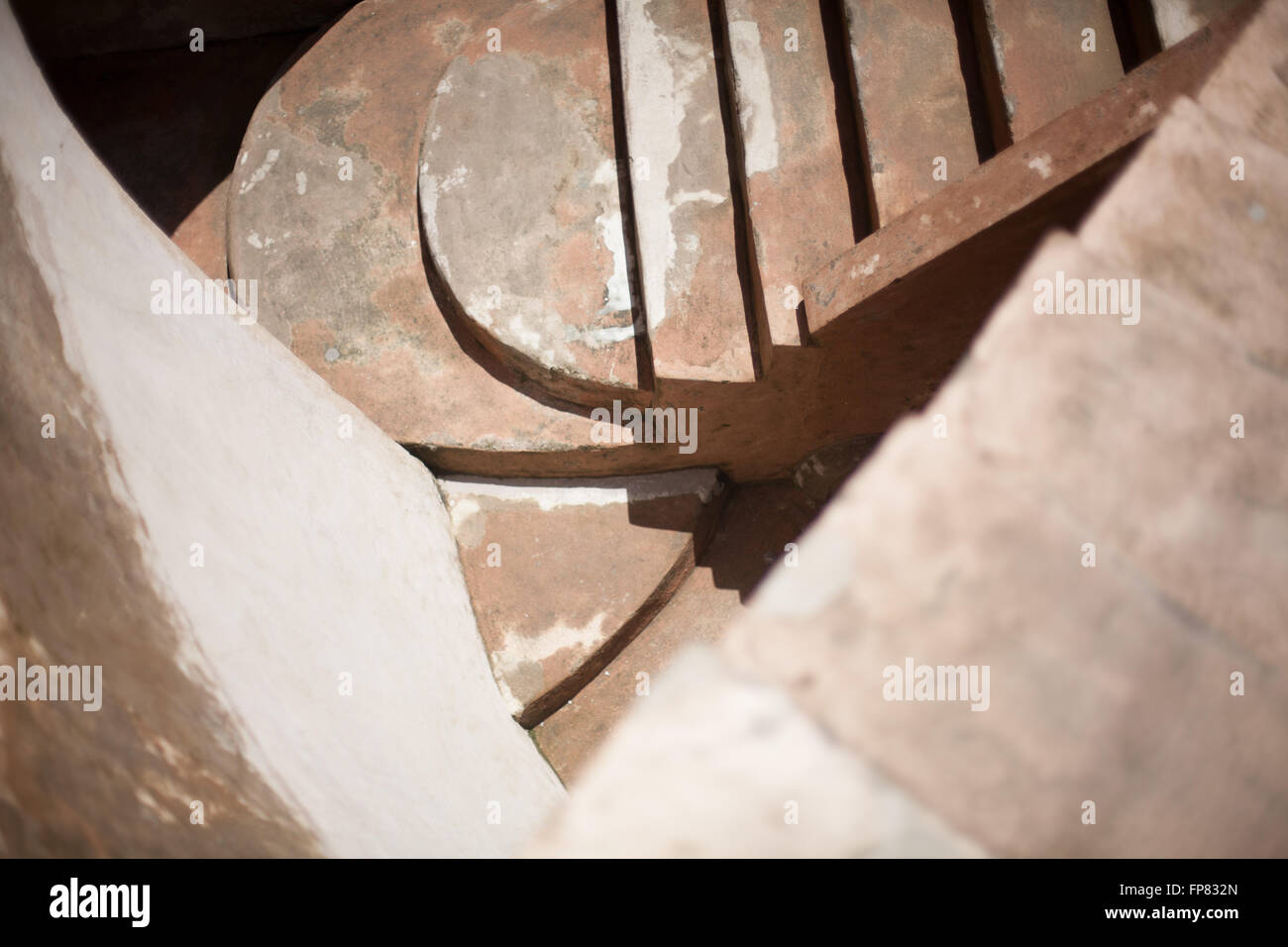 High Angle View Of Stone Steps Stock Photo