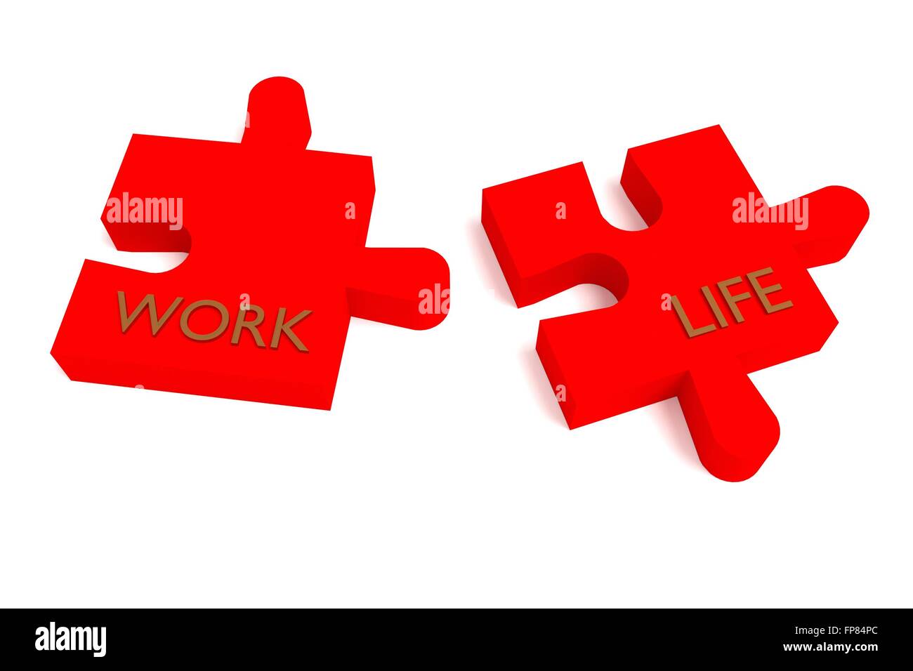 Work life balance illustration Cut Out Stock Images & Pictures - Alamy