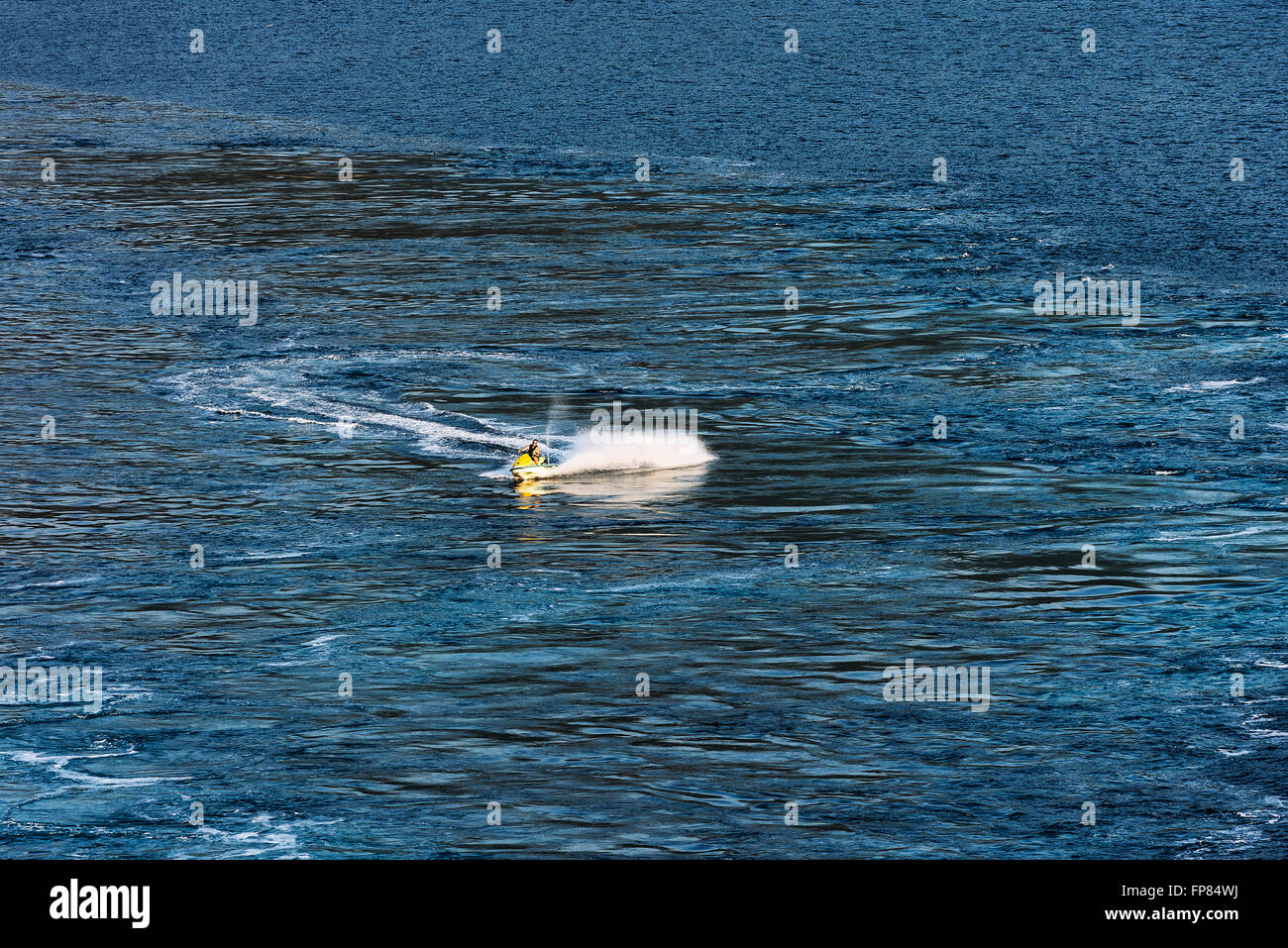 Man on a waverunner adventure, Montenegro Stock Photo