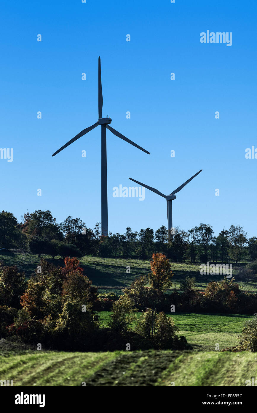 Wind farm, Canastota, New York, USA Stock Photo