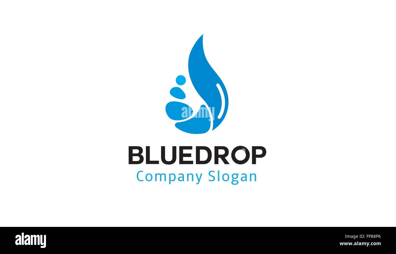 Blue Drop Design Illustration Stock Vector