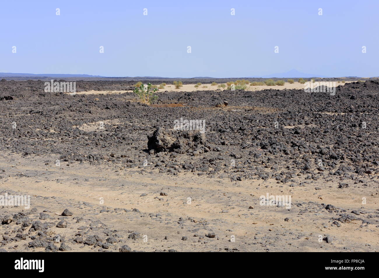 Volcanic Dry Barren Land Of The Danakil Desert tracks Almost Erased way From Afrera Town To 