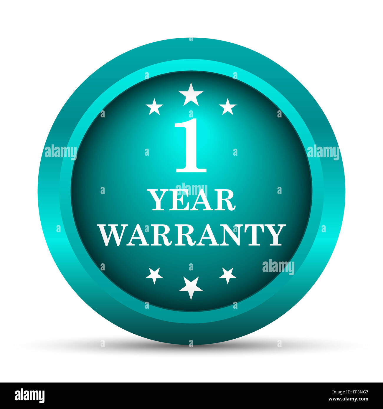 1 year warranty icon. Internet button on white background Stock Photo ...