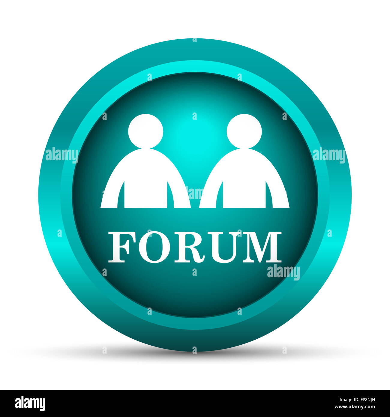 Forum icon. Internet button on white background Stock Photo - Alamy