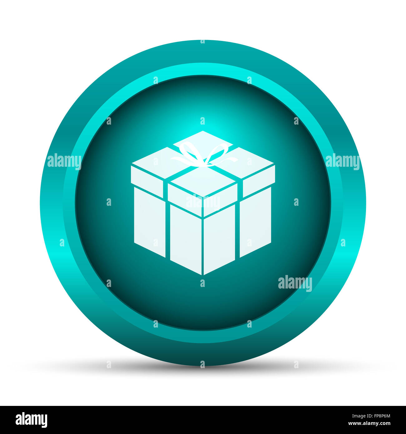 Gift icon. Internet button on white background Stock Photo - Alamy