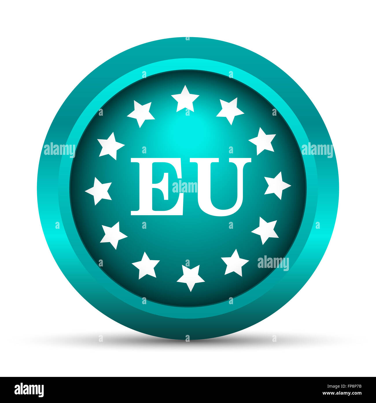 European union icon. Internet button on white background Stock Photo ...