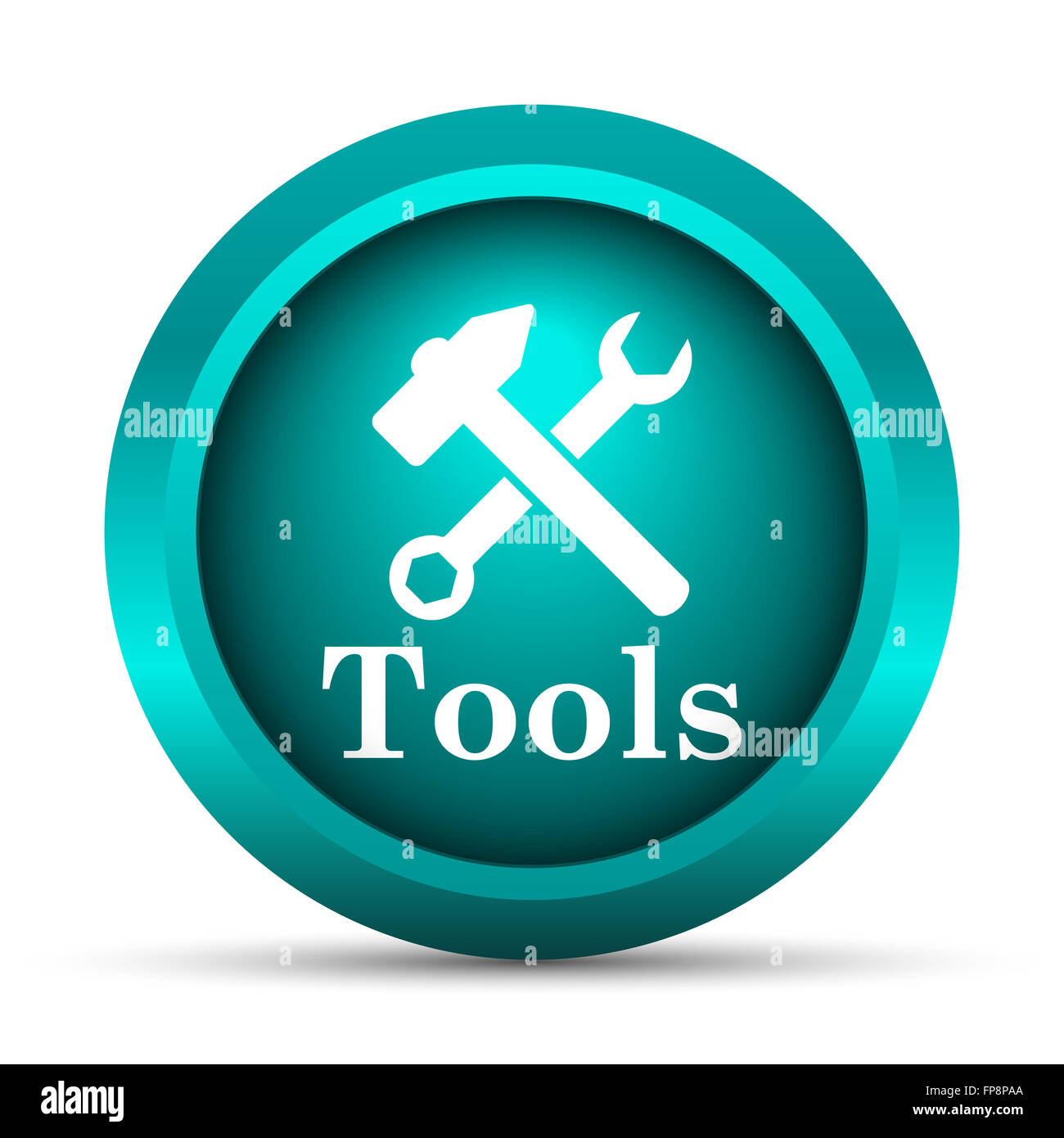 Tools icon. Internet button on white background Stock Photo - Alamy