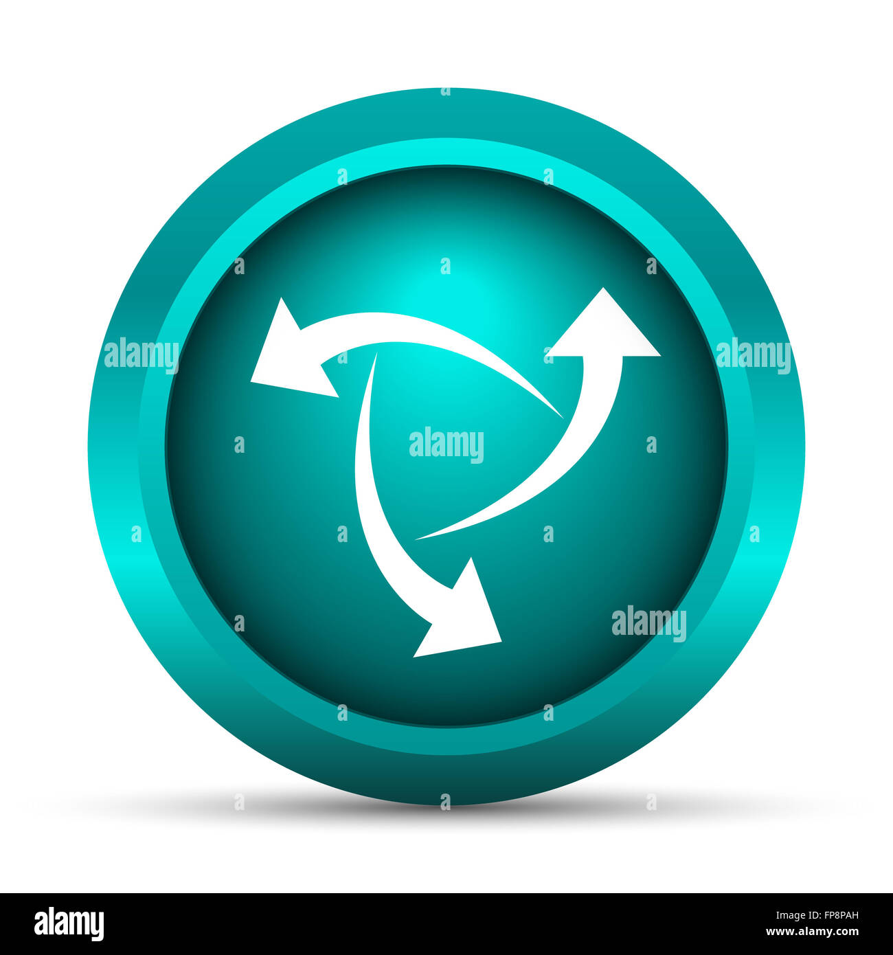 Change icon. Internet button on white background Stock Photo - Alamy