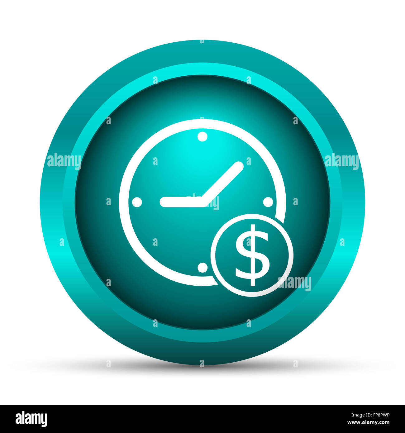 Time is money icon. Internet button on white background Stock Photo - Alamy