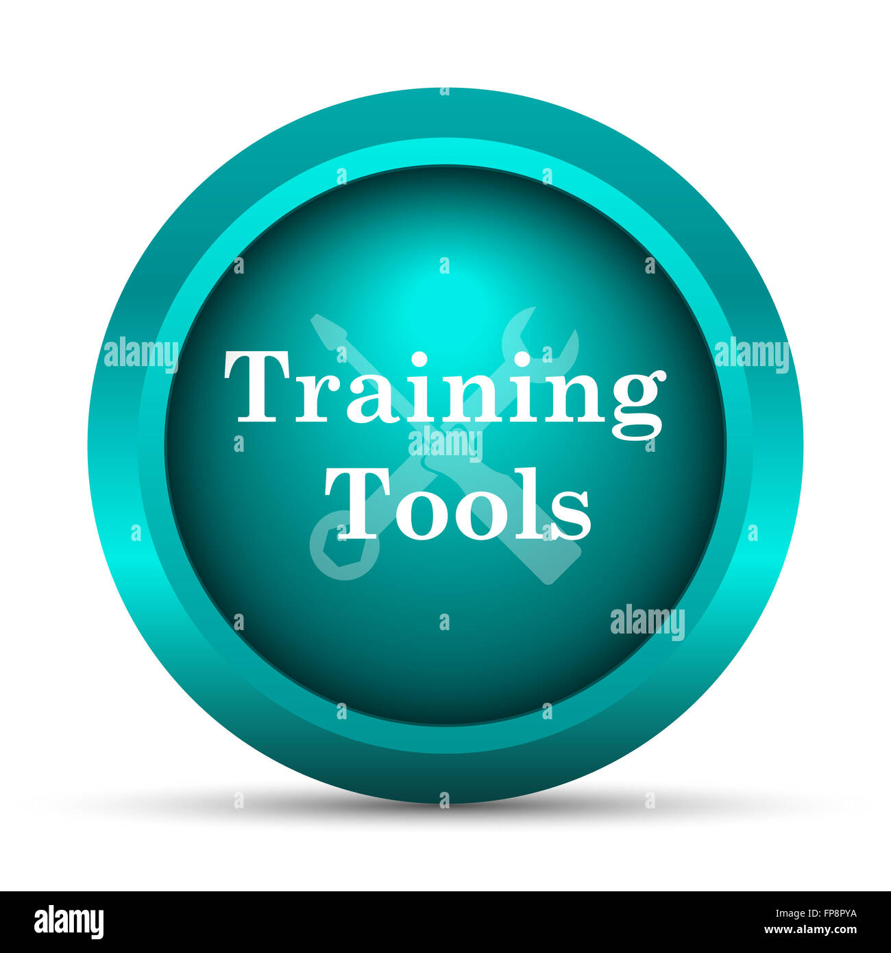 Training tools icon. button on white background Stock Photo
