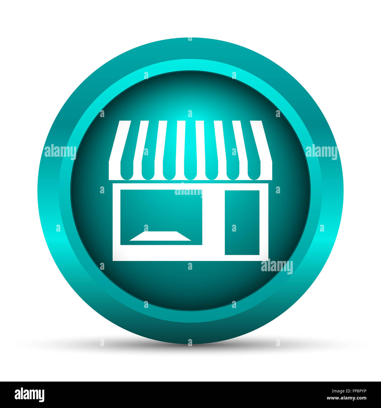 Store icon. Internet button on white background Stock Photo - Alamy