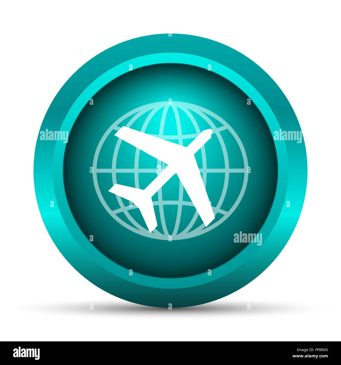 Travel icon. Internet button on white background Stock Photo - Alamy