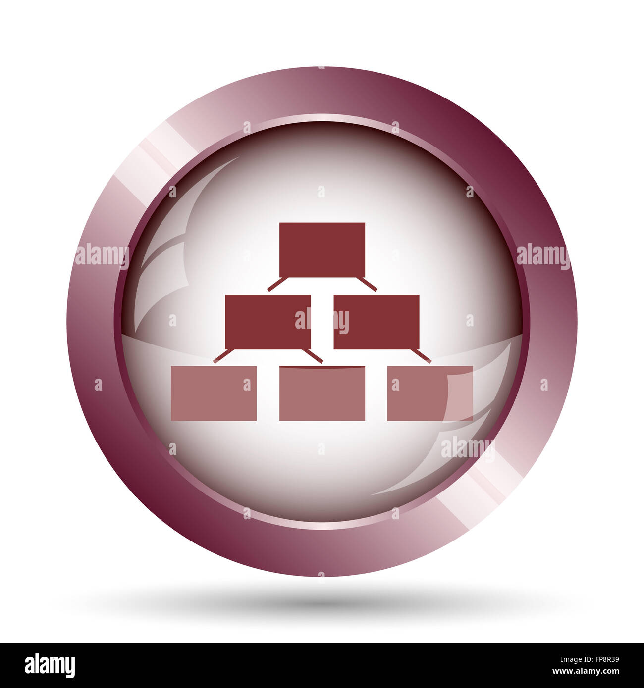 Organizational chart icon. Internet button on white background Stock ...