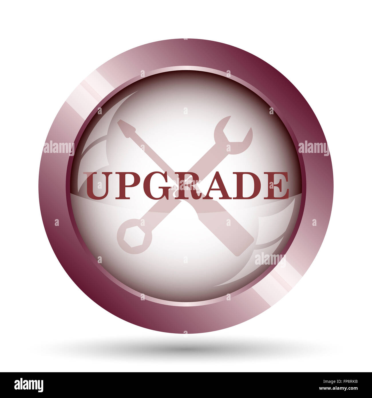 Upgrade icon. Internet button on white background Stock Photo - Alamy