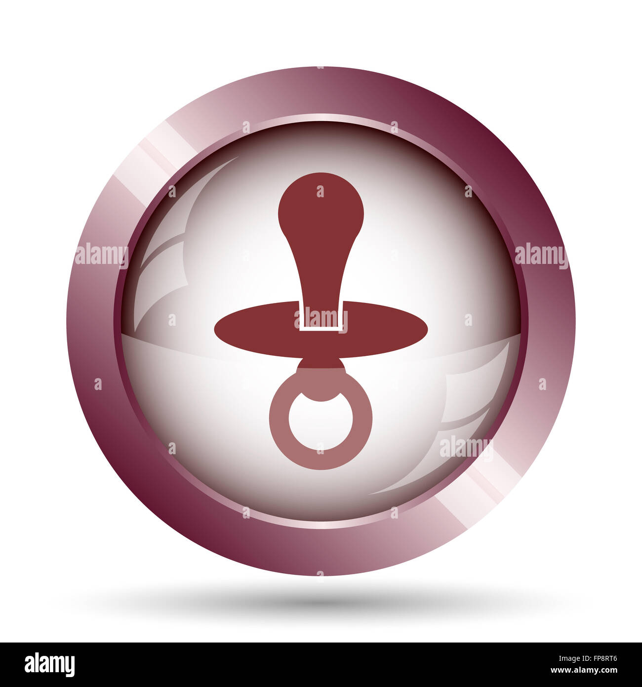 Pacifier icon. Internet button on white background Stock Photo - Alamy