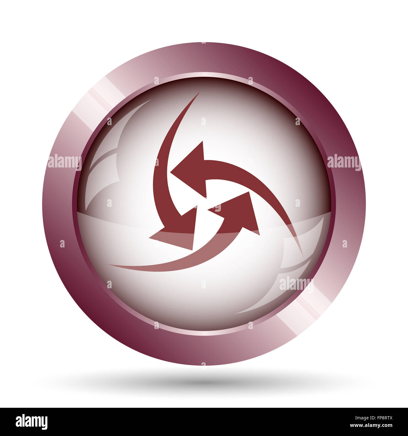 Change icon. Internet button on white background Stock Photo - Alamy