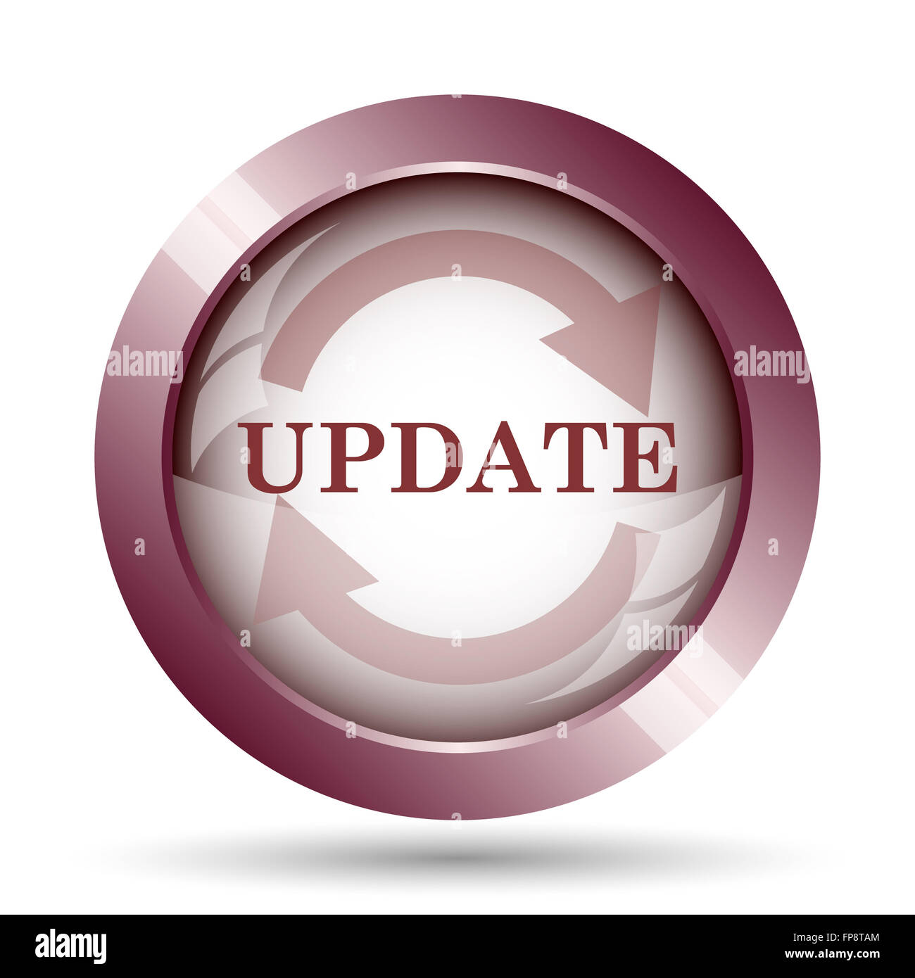 Update icon. Internet button on white background Stock Photo - Alamy