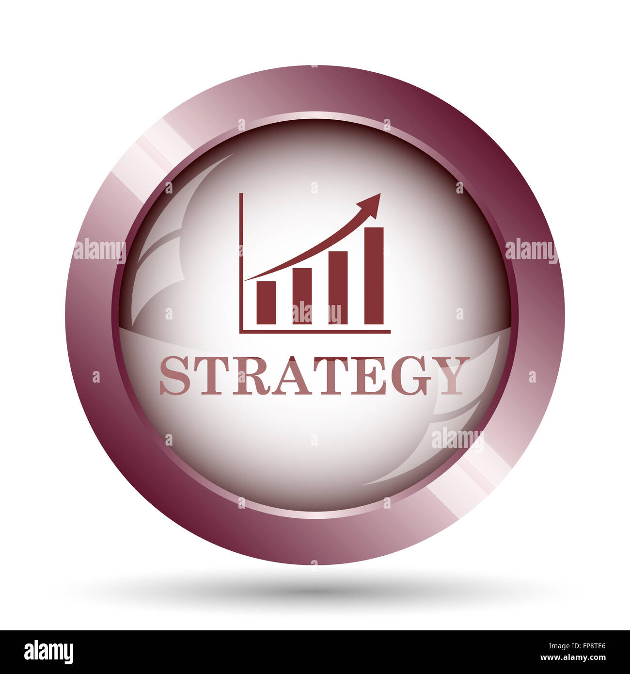 Strategy icon. Internet button on white background Stock Photo - Alamy