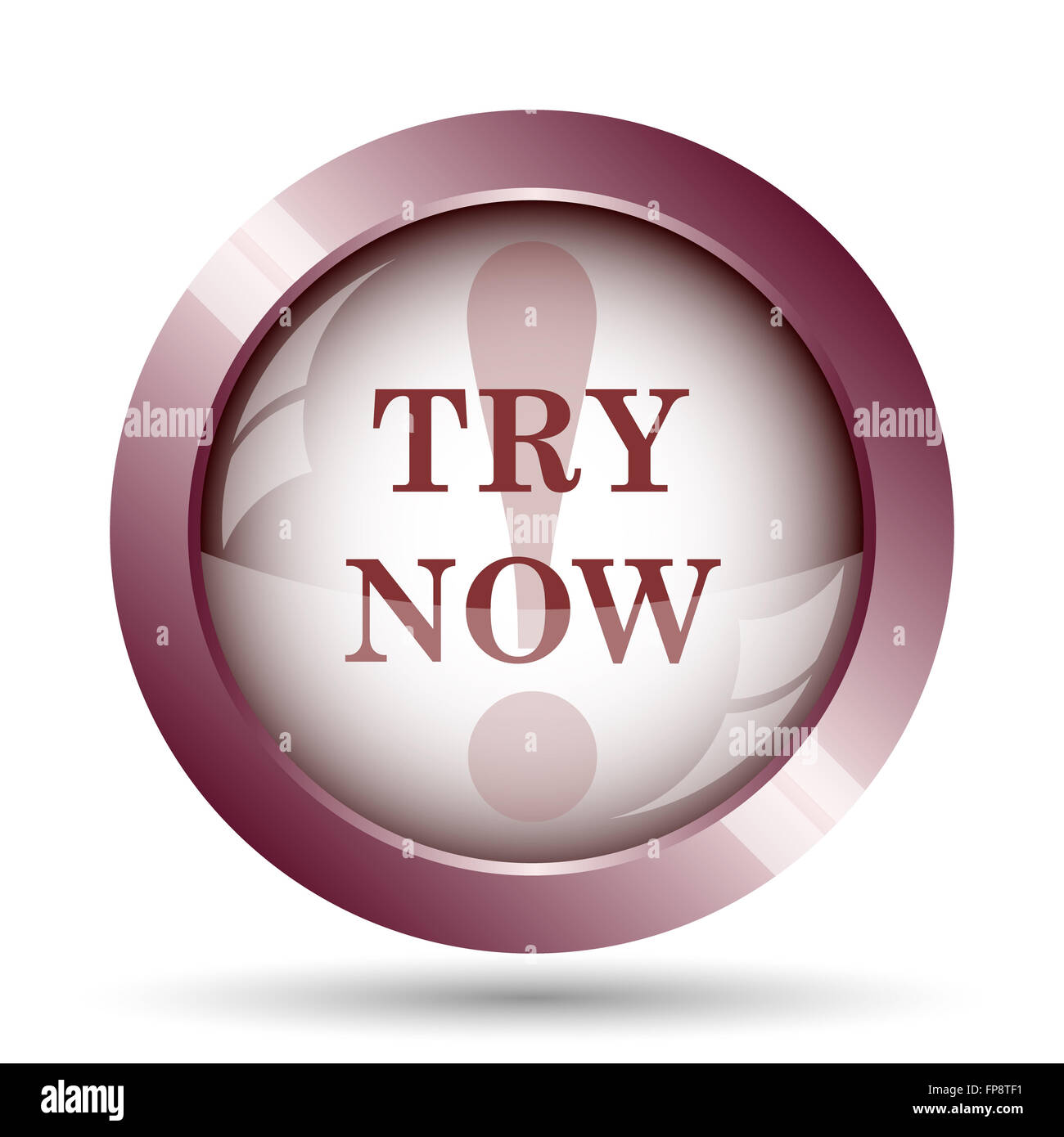 Try now icon. Internet button on white background Stock Photo - Alamy